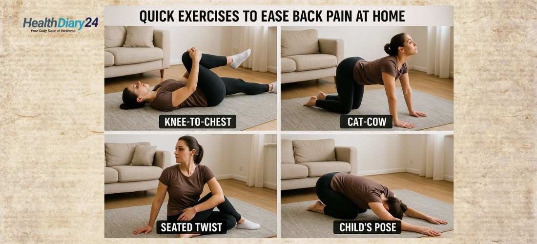 Quick exercises to ease back pain