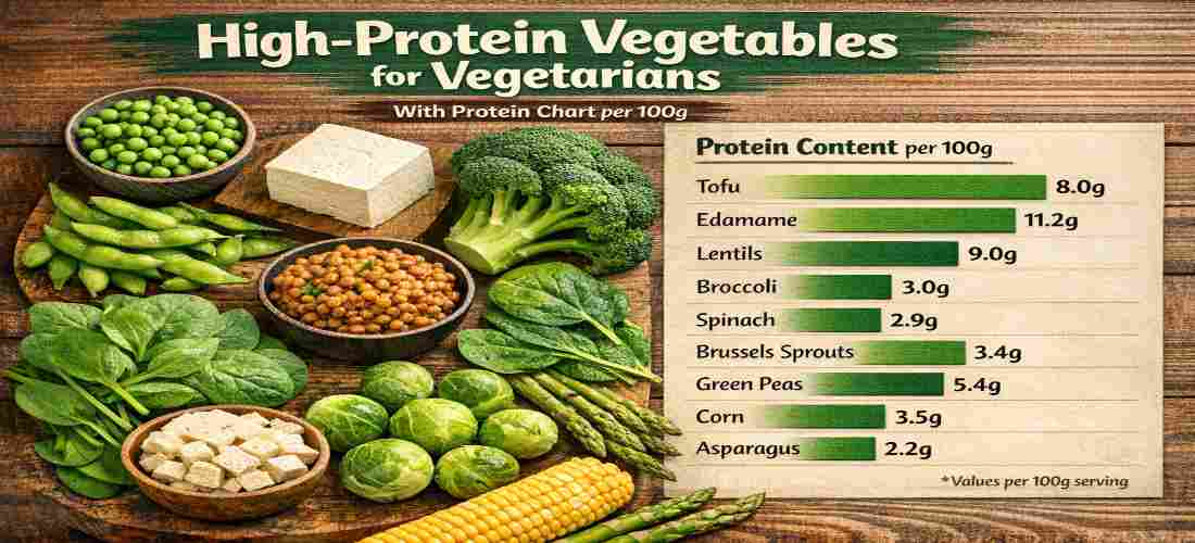 High-protein vegetables for vegetarians